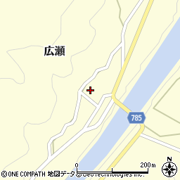 奈良県山辺郡山添村広瀬250周辺の地図