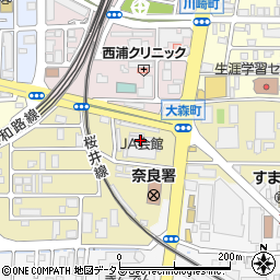 奈良県農業協同組合　本店信用審査管理課周辺の地図