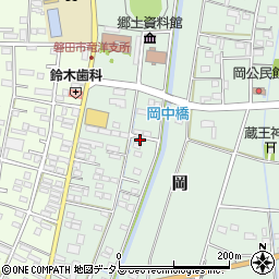 静岡県磐田市岡870-7周辺の地図
