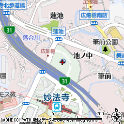 妙法寺駅前駐車場周辺の地図
