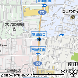 額田西口周辺の地図