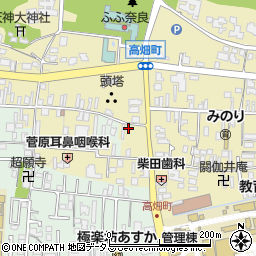 奈良県奈良市上清水町周辺の地図