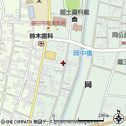 静岡県磐田市岡740-1周辺の地図