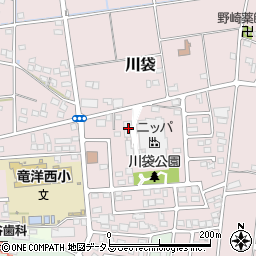 静岡県磐田市川袋1550-1周辺の地図