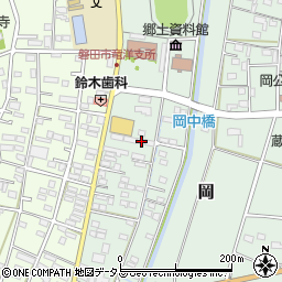 静岡県磐田市岡741-1周辺の地図