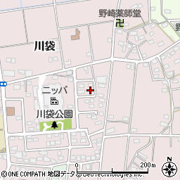 静岡県磐田市川袋1049-6周辺の地図
