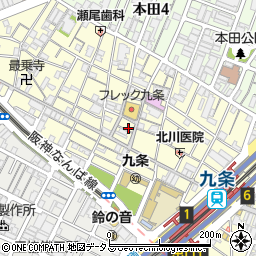 大阪府大阪市西区九条2丁目24-2周辺の地図