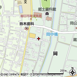 静岡県磐田市岡740周辺の地図
