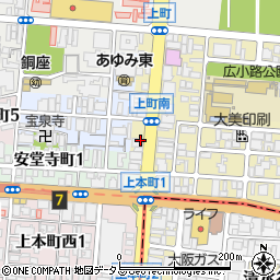 大阪府大阪市中央区上町B周辺の地図