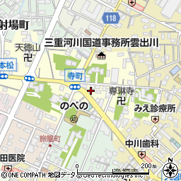 カースタレンタカー久居寺町店周辺の地図