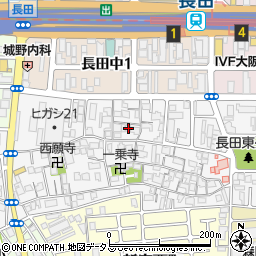 大阪府東大阪市長田2丁目16-6周辺の地図