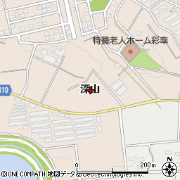 愛知県豊橋市西赤沢町深山周辺の地図