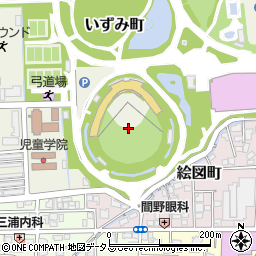岡山県総合グラウンド野球場周辺の地図