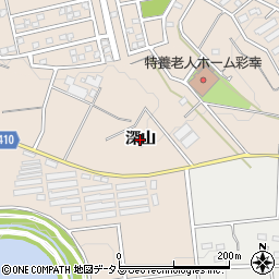 愛知県豊橋市西赤沢町（深山）周辺の地図