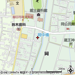 静岡県磐田市岡869-6周辺の地図
