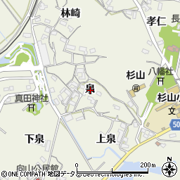 愛知県豊橋市杉山町泉周辺の地図