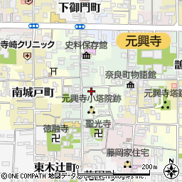 奈良県奈良市高御門町14周辺の地図