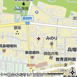 奈良県奈良市下高畑町周辺の地図