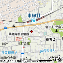 岡山県総社市総社2丁目20周辺の地図