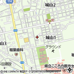三重県津市城山周辺の地図