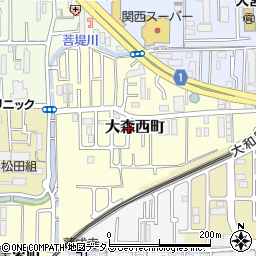 奈良県奈良市大森西町20周辺の地図