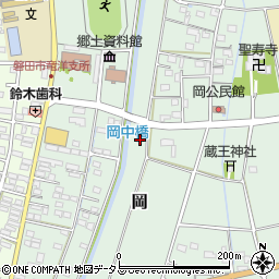 静岡県磐田市岡135周辺の地図