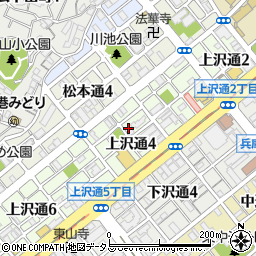上沢自治会館周辺の地図