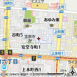 大阪府大阪市中央区龍造寺町周辺の地図