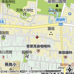 奈良県奈良市中清水町周辺の地図