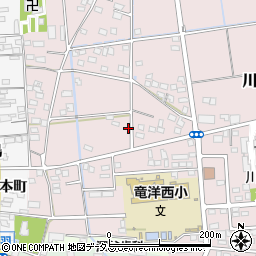 静岡県磐田市川袋517周辺の地図