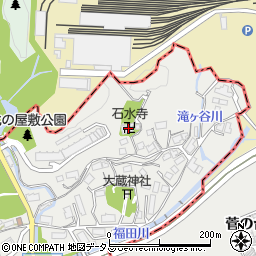 石水禅寺周辺の地図