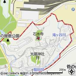 石水寺周辺の地図