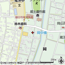 静岡県磐田市岡735-9周辺の地図