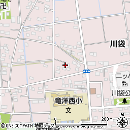 静岡県磐田市川袋1672-6周辺の地図