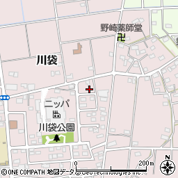 静岡県磐田市川袋1449-5周辺の地図