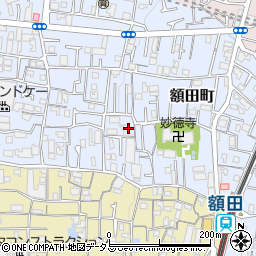 大阪府東大阪市額田町1周辺の地図