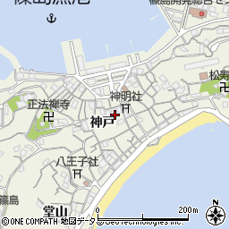 愛知県南知多町（知多郡）篠島（神戸）周辺の地図