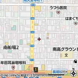 大阪府大阪市中央区南船場1丁目16周辺の地図