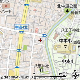 生駒温泉周辺の地図