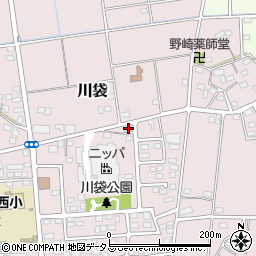 静岡県磐田市川袋1448-3周辺の地図