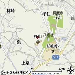 愛知県豊橋市杉山町（御園）周辺の地図