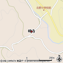 奈良県山添村（山辺郡）峰寺周辺の地図