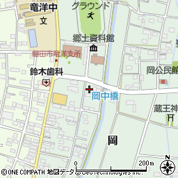 静岡県磐田市岡866-13周辺の地図