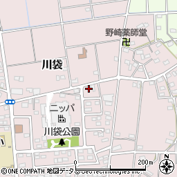 静岡県磐田市川袋1449-6周辺の地図