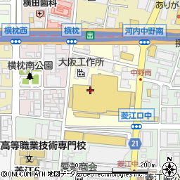 コーナン東大阪菱江店周辺の地図