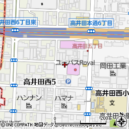 まいどおおきに食堂 東大阪高井田食堂周辺の地図