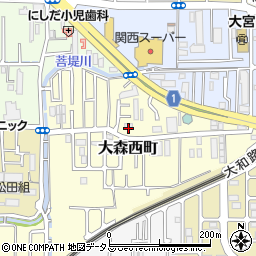 奈良県奈良市大森西町11周辺の地図