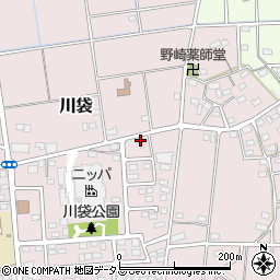 静岡県磐田市川袋1449-3周辺の地図