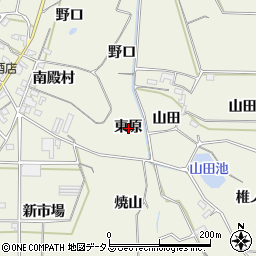 愛知県豊橋市杉山町東原周辺の地図