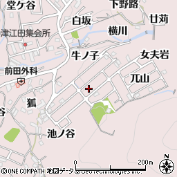 兵庫県神戸市須磨区妙法寺牛ノ子周辺の地図